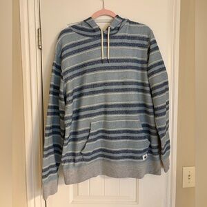 Quiksilver Great Otway men's stripe hoodie in XL. Blue Striped Pullover